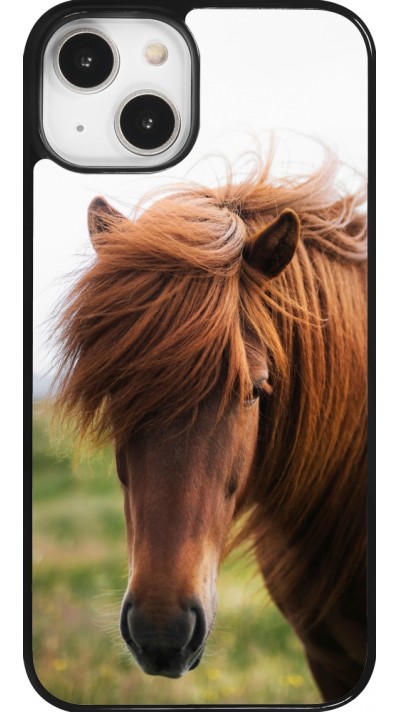 Coque iPhone 14 - Autumn 22 horse in the wind