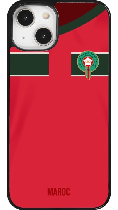 Coque iPhone 14 - Maillot de football Maroc 2022 personnalisable