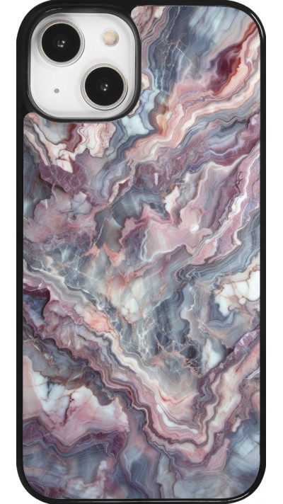 iPhone 14 Case Hülle - Violetter silberner Marmor