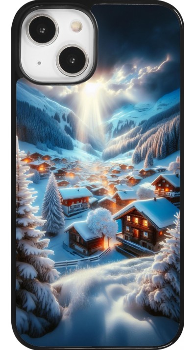 Coque iPhone 14 - Mont Neige Lumière