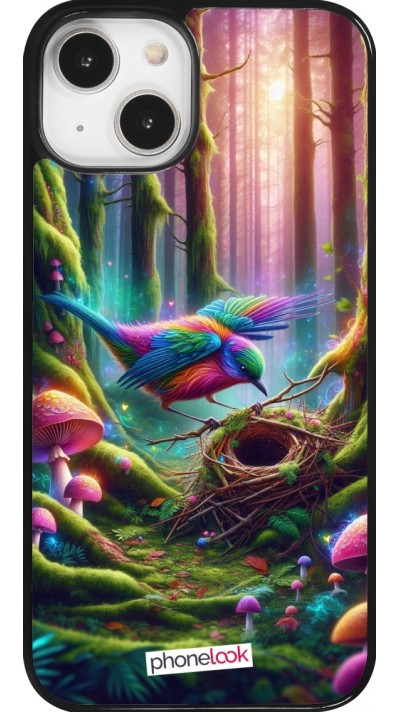Coque iPhone 14 - Oiseau Nid Forêt