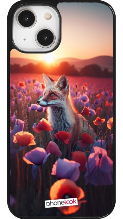 Coque iPhone 14 - Renard pourpre au crépuscule