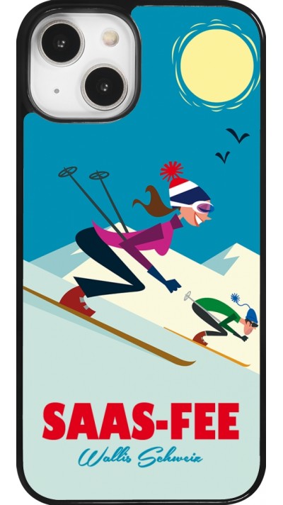 Coque iPhone 14 - Saas-Fee Ski Downhill