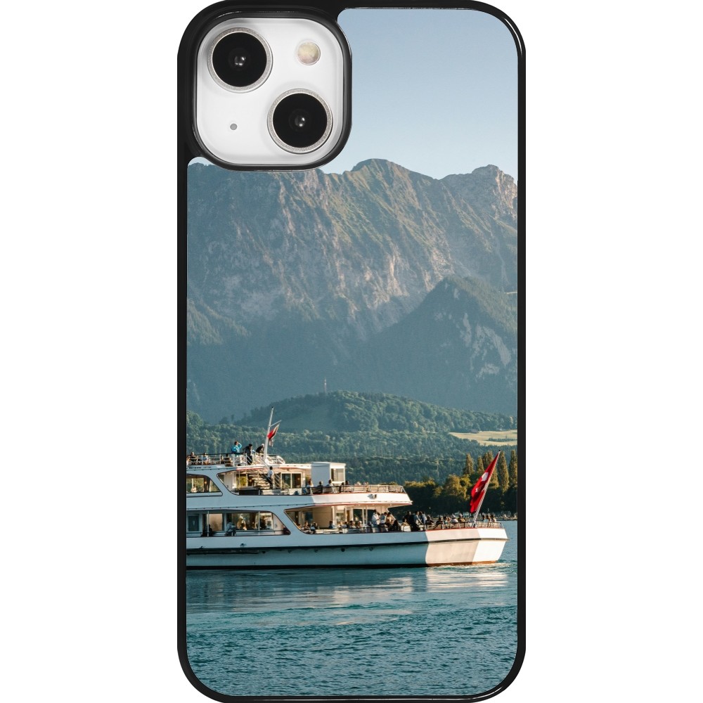 Coque iPhone 14 - Fête Nationale Suisse Bateau Leman