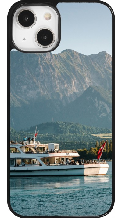 Coque iPhone 14 - Fête Nationale Suisse Bateau Leman