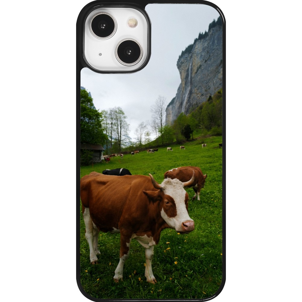 Coque iPhone 14 - Fête Nationale Suisse Vaches