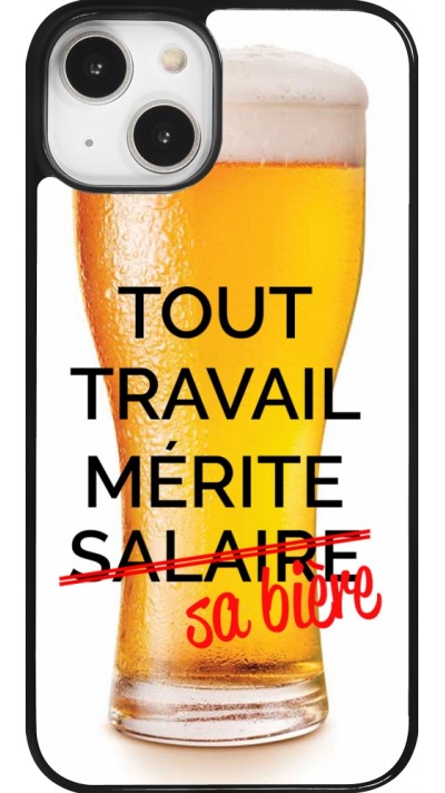 iPhone 14 Case Hülle - Tout travail mérite sa bière