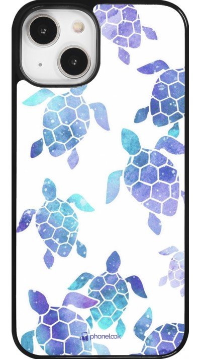 Coque iPhone 14 - Turtles pattern watercolor