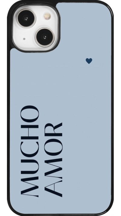 Coque iPhone 14 - Valentine 2024 mucho amor azul