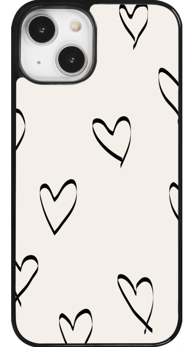 Coque iPhone 14 - Valentine 2023 minimalist hearts