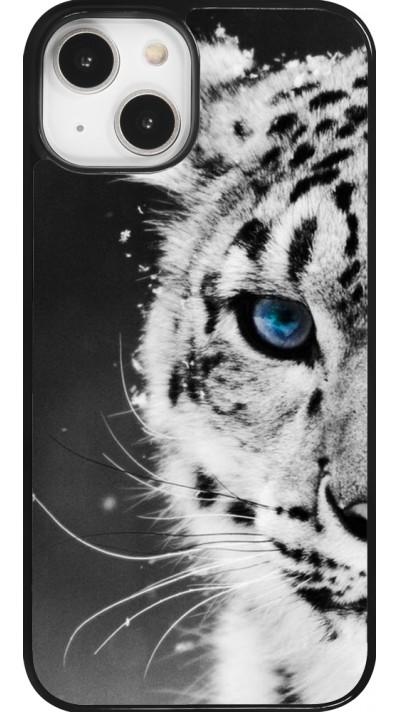 Coque iPhone 14 - White tiger blue eye