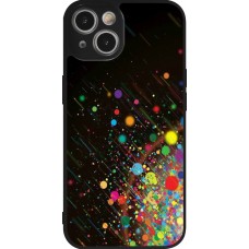 Coque iPhone 14 - Silicone rigide noir Abstract Bubble Lines