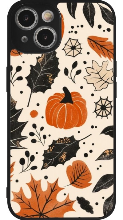 Coque iPhone 14 - Silicone rigide noir Autumn 2024 nature