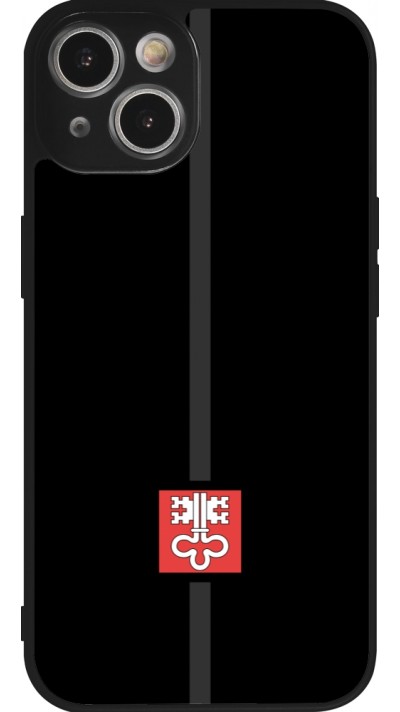 iPhone 14 Case Hülle - Silikon schwarz Kanton NW schwarz