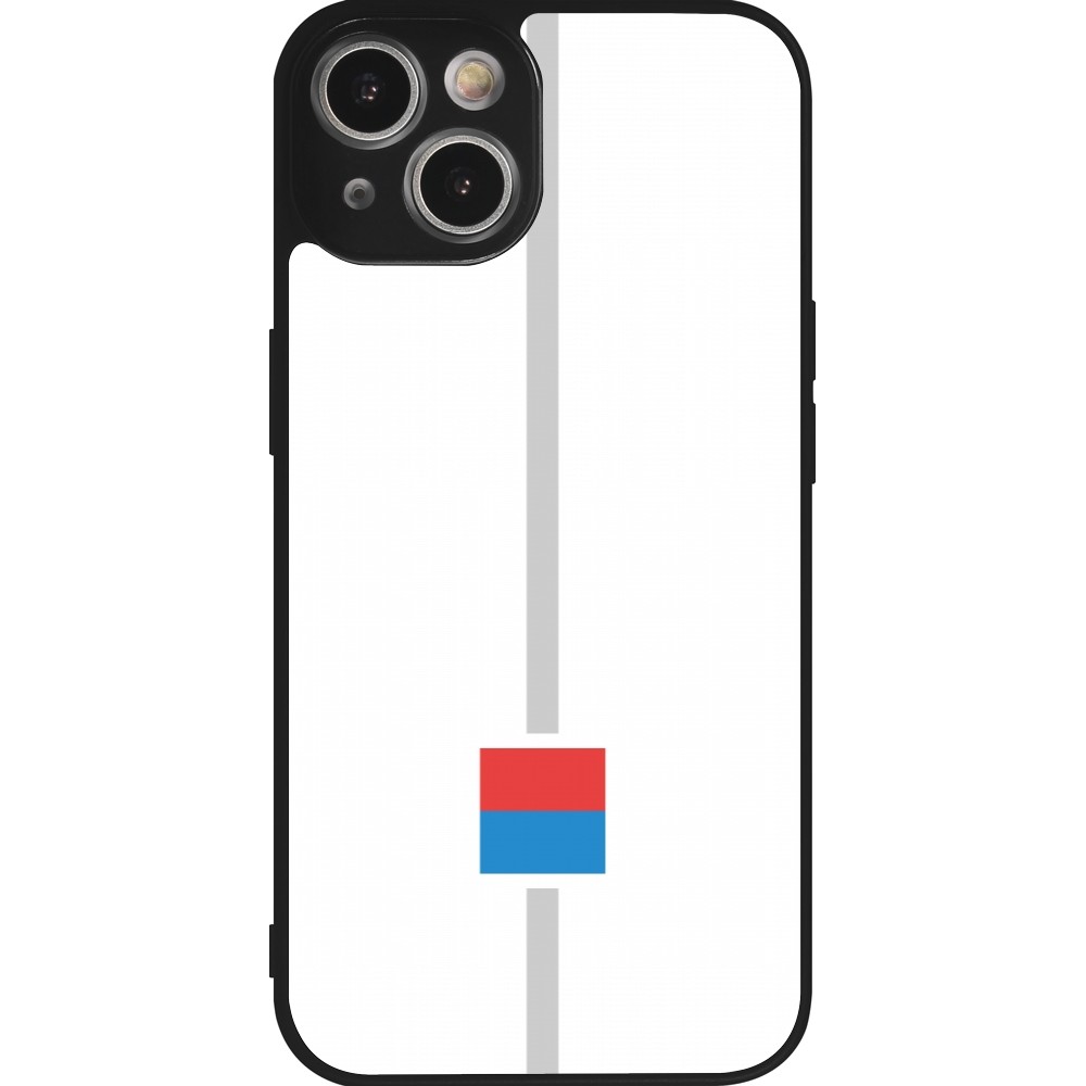 iPhone 14 Case Hülle - Silikon schwarz Kanton TI weiss