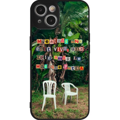 Coque iPhone 14 - Silicone rigide noir Chairs DTMF