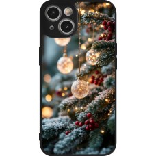 Coque iPhone 14 - Silicone rigide noir Christmas 25 Xmas Decorated Tree