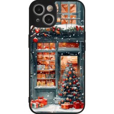 Coque iPhone 14 - Silicone rigide noir Christmas 25 Xmas Shop