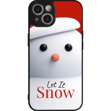 Coque iPhone 14 - Silicone rigide noir Christmas 25 Xmas Snowman
