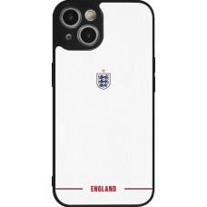 Coque iPhone 14 - Silicone rigide noir Maillot de football Angleterre 2026 personnalisable