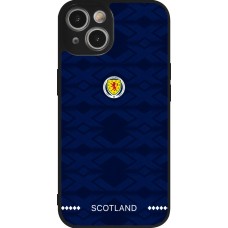 Coque iPhone 14 - Silicone rigide noir Maillot de football Ecosse 2026 personnalisable