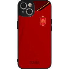 iPhone 14 Case Hülle - Silikon schwarz Spanien 2022 personalisierbares Fußballtrikot