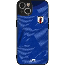 iPhone 14 Case Hülle - Silikon schwarz Japan 2022 personalisierbares Fussballtrikot