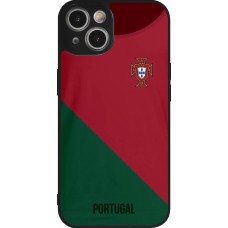Coque iPhone 14 - Silicone rigide noir Maillot de football Portugal 2022