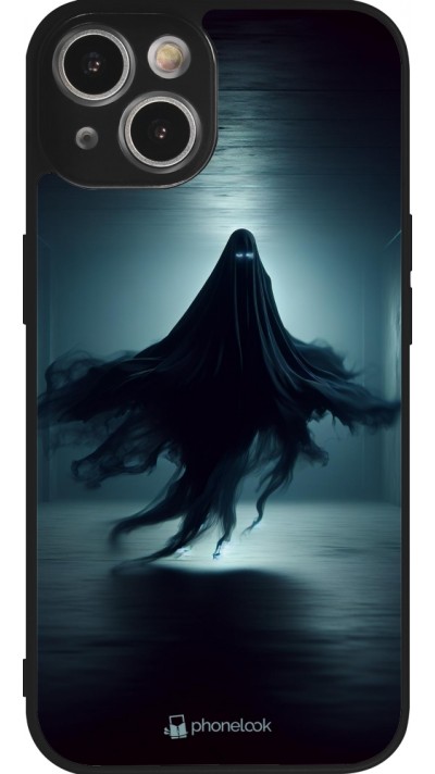 Coque iPhone 14 - Silicone rigide noir Halloween 2024 Spectral Shadow