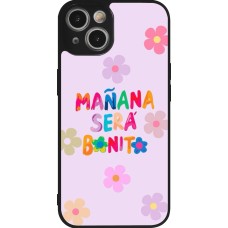 Coque iPhone 14 - Silicone rigide noir Karol G Manana sera bonito