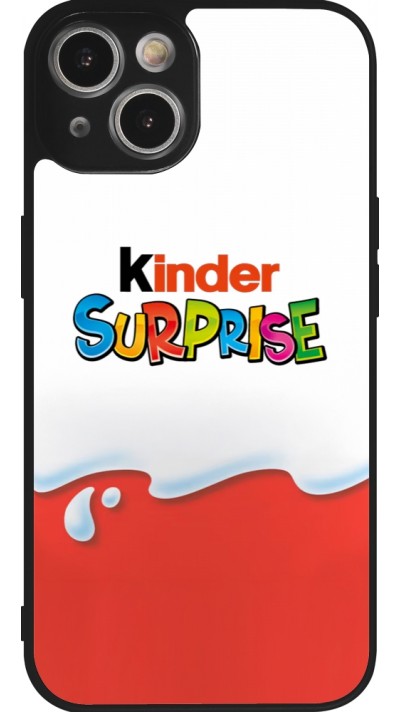 Coque iPhone 14 - Silicone rigide noir Kinder Surprise