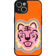 Coque iPhone 14 - Silicone rigide noir Lion colors 2026