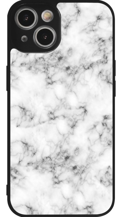 iPhone 14 Case Hülle - Silikon schwarz Marble 01
