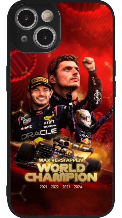 iPhone 14 Case Hülle - Silikon schwarz Max Verstappen Champion 2023