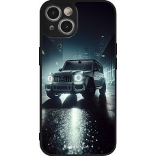 Coque iPhone 14 - Silicone rigide noir Mercedes G AMG Night