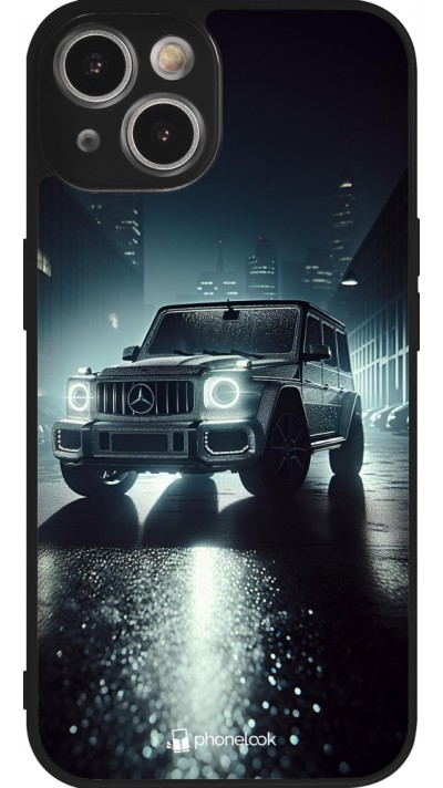 iPhone 14 Case Hülle - Silikon schwarz Mercedes G AMG Nacht