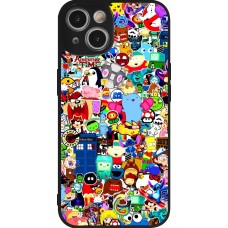 Coque iPhone 14 - Silicone rigide noir Mixed cartoons