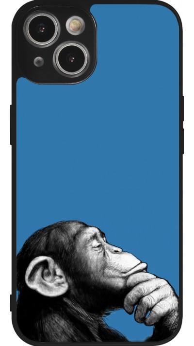 iPhone 14 Case Hülle - Silikon schwarz Monkey Pop Art
