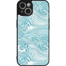 iPhone 14 Case Hülle - Silikon schwarz Ocean Waves