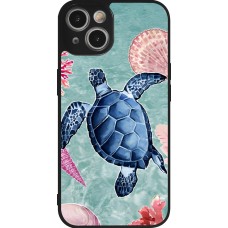 iPhone 14 Case Hülle - Silikon schwarz Preppy Turtle