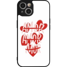 Coque iPhone 14 - Silicone rigide noir Saint Valentines Day 26 Amor