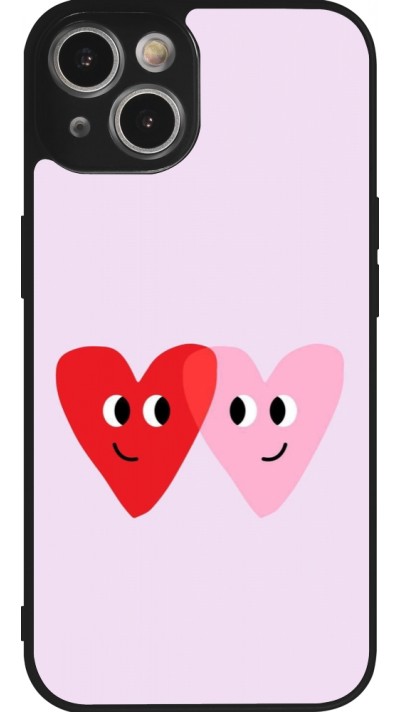 Coque iPhone 14 - Silicone rigide noir Saint Valentines Day 26 Heart