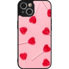 Coque iPhone 14 - Silicone rigide noir Saint Valentines Day 26 Lollipop