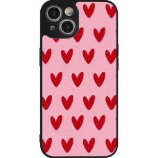 Coque iPhone 14 - Silicone rigide noir Saint Valentines Day 26 Pattern heart