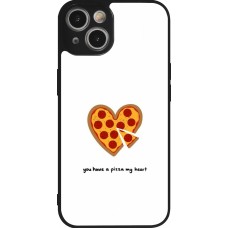 Coque iPhone 14 - Silicone rigide noir Saint Valentines Day 26 You have my pizza heart