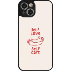 Coque iPhone 14 - Silicone rigide noir Saint Valentines Day 26 Self love self care