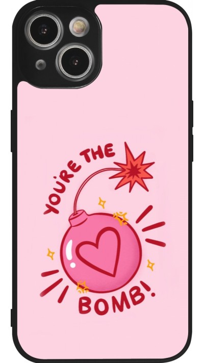Coque iPhone 14 - Silicone rigide noir Saint Valentines Day 26 You are the bomb