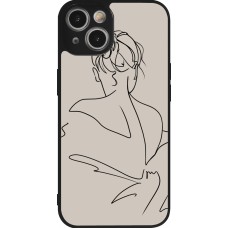 Coque iPhone 14 - Silicone rigide noir Salnikova 05