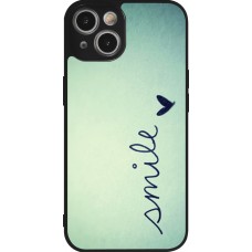 Coque iPhone 14 - Silicone rigide noir Smile