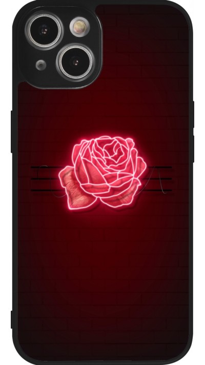 iPhone 14 Case Hülle - Silikon schwarz Spring 23 neon rose